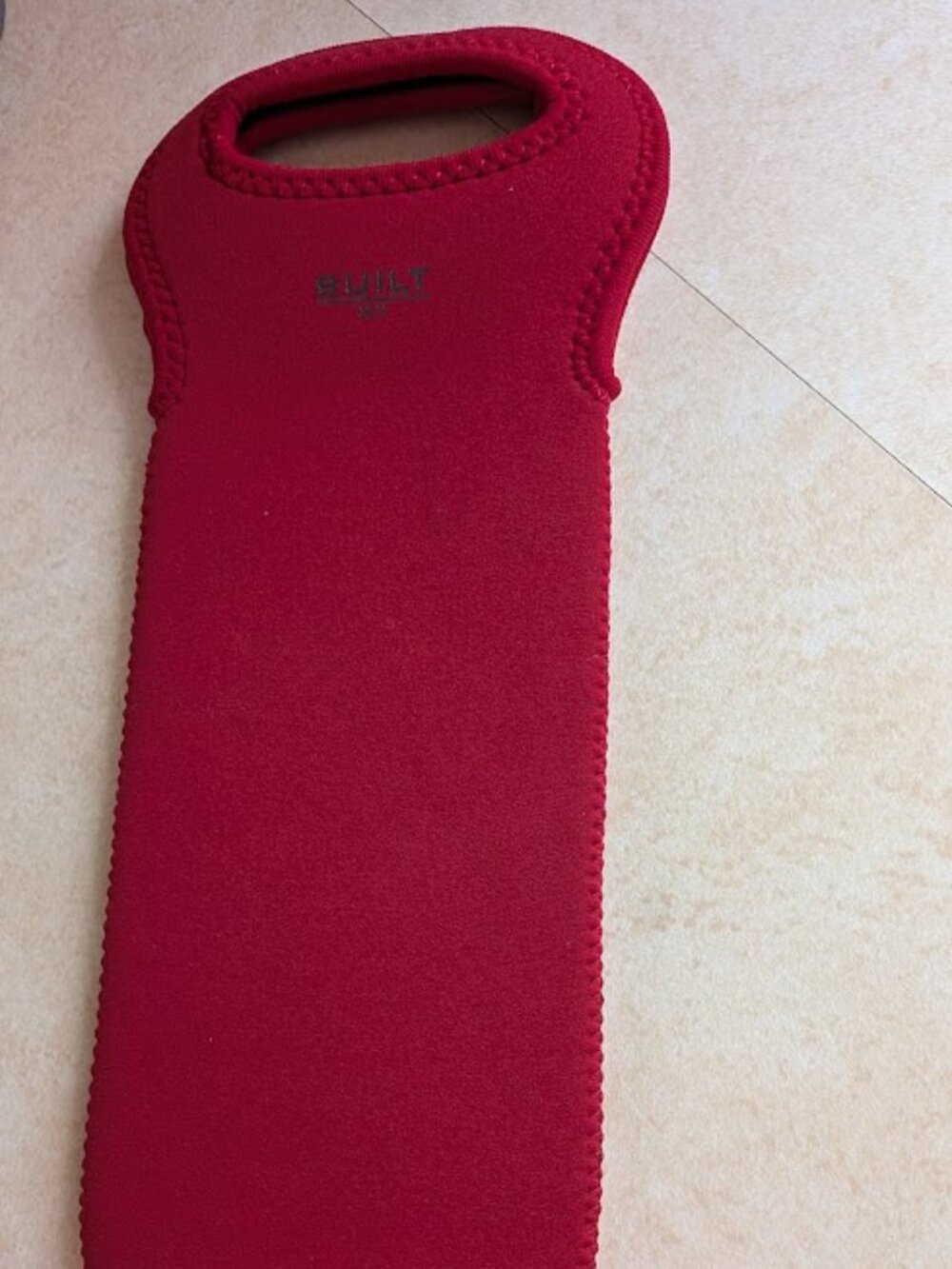 BUILT NY Neoprene One Wine Bottle Tote Bag in Red